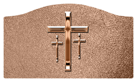 DASHELL-517-BZ-SH-BZ Bronze 3 Crosses Shimmer Bronze Background